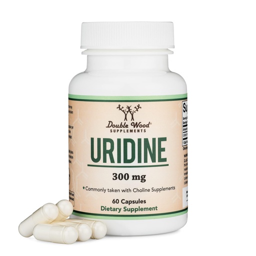 [BRSWGBI2AQHAE3TZ] Uridine Monophosphate - Third Party Tested (Choline Enhancer, Beginner Nootropic) (300mg, 60 Capsules) Synergy with Alpha GPC Choline for Brain Health and Memory by Double Wood