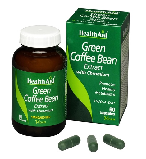 [BRSWIFA3PIIR63LO] HealthAid Green Coffee Bean Extract 60 Vegan Capsules