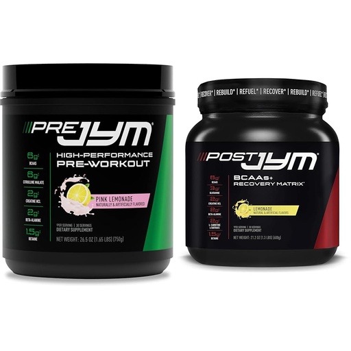 [BRSRAYYYBACRSCT7] PRE JYM 30 Servings - Pink Lemonade & Post JYM Active Matrix - Lemonade Powder Bundle