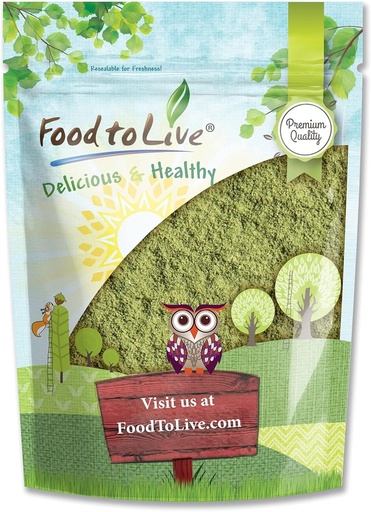 [BRSW2ZD7CR5QKH34] Food to Live - Alfalfa Powder, 8 Ounces - Made from Raw Dried Whole Young Leaves,Vegan,Bulk,Great for Baking, Juices, Smoothies, Shakes, Теа, and Instant Breakfast Drinks