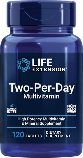[BRSRAYYYBVYR4HQZ] Life Extension Super Bio-Curcumin and Two-Per-Day 120 Tablet Multivitamin Bundle - 60 Vegetarian Capsules