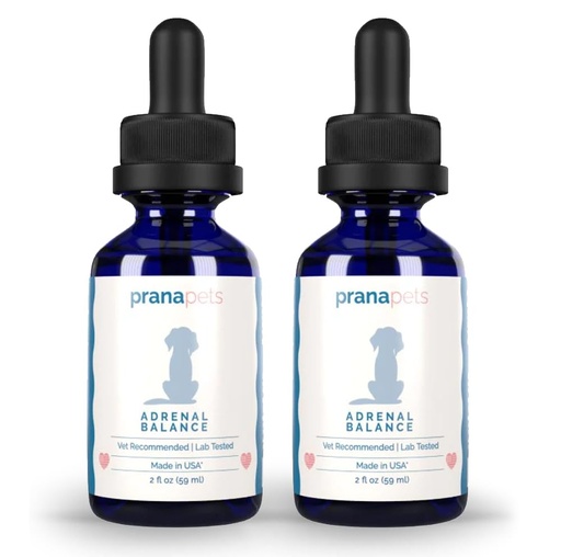 [BRSWYAIQDIPWE2A4] PranaPets Adrenal Balance for Dogs with Cushing's | Naturally Relieves Symptoms of Cushing's Disease in Dogs | Licorice Free Herbal Formula for Dogs with Cushing's Disease - 2 Pack
