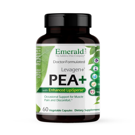 [BRSRAZD6A4PBOYIY] Emerald Laboratories Pea+ with Levagen+ - Support Joint & Muscle Health with Meriva Curcumin, OptiMSM & Levagen+ Pea* - Non-GMO, Vegan, Gluten-Free - 60 Vegetable Capsules