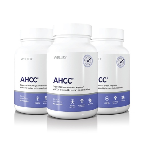 [BRSWYHYLOBYGYEI7] Papillex AHCC Supplement - Maximum Strength - Natural Immune Support Extract - Maintains Natural Killer Cell Activity - 20+ Human Research Studies - 60 Veggie Capsules (3 Pack)