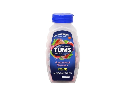 [BRSWIYY7PIIWY3Y7] TUMS E-X 750 ASSORTED BERRIES 96Tablets