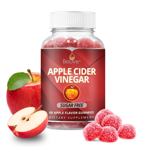 [BRSWGATQPJ5Q2ETP] BeLive Apple Cider Vinegar Gummies - ACV Gummies Without Sugar I Detox & Cleanse Digestive Health I Alternative to Capsules, Vegan, Keto Friendly, Non-GMO, Gluten Free | 60 Ct