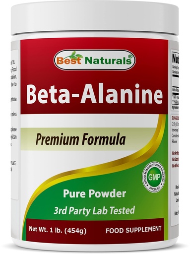 [BRSWYGT5A55BAH3D] Best Naturals Beta Alanine Pure Powder 1 Pound (1 LB (Pack of 1))