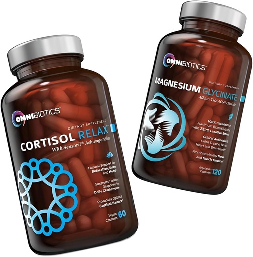 [BRSRAAAHPICGCYAZ] OmniBiotics Cortisol Relax Supplement + Magnesium Glycinate