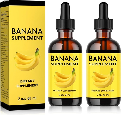 [BRSRAAQECFYGY3Y4] Banana Supplement Liquid Original Banana Extract Liquid for Women Gut Health 2 Pack
