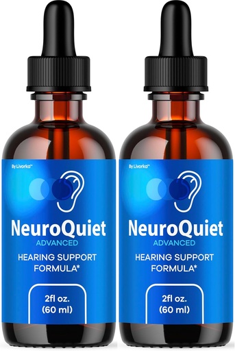 [BRSRAHA5DEPREYDO] (2 Pack) NeuroQuiet Drops - Official NeuroQuiet Daily Hearing Support All Natural Clean Liquid Advanced Formula for Ear Health, Auditory Clarity & Inner Ear Balance Reviews, 2 Bottles for 2 Months