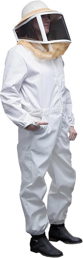 [BRSWIEDRB56B4CT6] Mann Lake Deluxe Bee Suit, Beekeeping Gear with Zippered Square Veil, Durable 50/50 Cotton/Polyester Blend, Bee Protection Suit, Professional Beekeeping Suit for Adults, Large