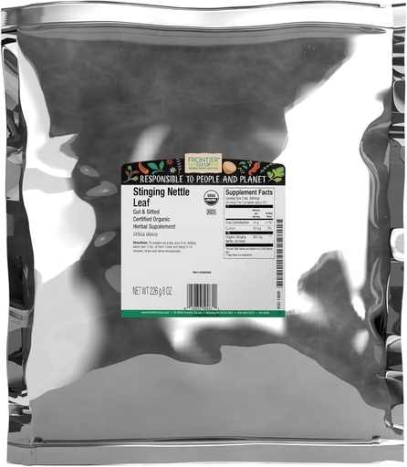 [BRSWIYTYOUIR6236] Frontier Co-op Organic Stinging Nettle Leaf, 1lb Bulk Bag, Cut & Sifted - Ideal for Making Nettle Tea, Kosher Certified
