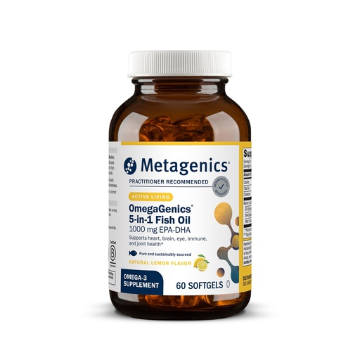 [BRSWIBYOON7GYCLI] Metagenics OmegaGenics EPA-DHA 1000 mg - High Potency Omega-3 Fish Oil Supplement for Heart, Brain & Joint Health* - Sustainably Sourced - 60 Softgels