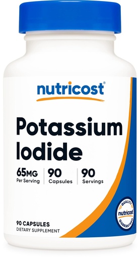 [BRSRMYARAF6QE3I6] Nutricost Potassium Iodide (KI), 90 Capsules, 65mg Potassium Iodide Per Serving, Vegetarian, Non-GMO & Gluten Free