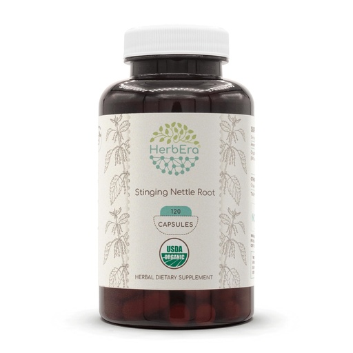 [BRSROGQOOF7A2ALL] HerbEra Stinging Nettle Root USDA Organic 120 Capsules | Natural Herbal Supplement | Certified Organic Vegetarian Capsules and Organic Stinging Nettle (Urtica Dioica) Dried Root (120 Capsules)