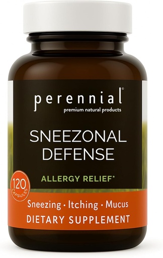 [BRSWGFT6ORYWK3LL] Snezonal Defense Allergy Cho Cứu trợ Công thức Giải phóng Công thức - Phụ tự nhiên cho Menal Allery và Immune Health – 120 Capsules, Non-GMO, Gluten- Free