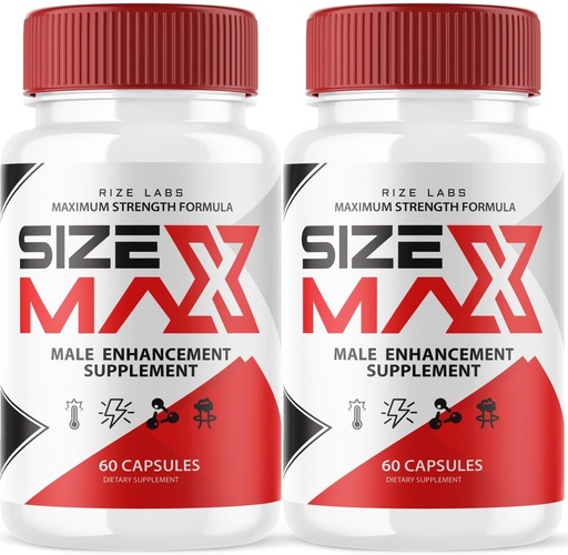 [BRSROHQHC4MQOD33] rize labs Size Max Pills for Hombre, Size Max Natural and Effective Capsules, Size Max Supports The Body to Perform Longer and Better, Size Max Supplement Reviews (120 Capsules) (Pack of 2)