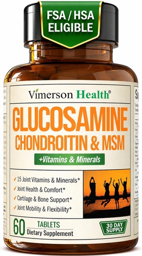[BRSROBARC4CW2CYZ] Glucosamine Chondroitin MSM – Advanced Joint Supplements for Women and Men w/Multivitamins & Minerals - Glucosamine Sulfate 1000mg, Chondroitin Sulfate & MSM for Cartilage & Joint Support – 60 Tabs