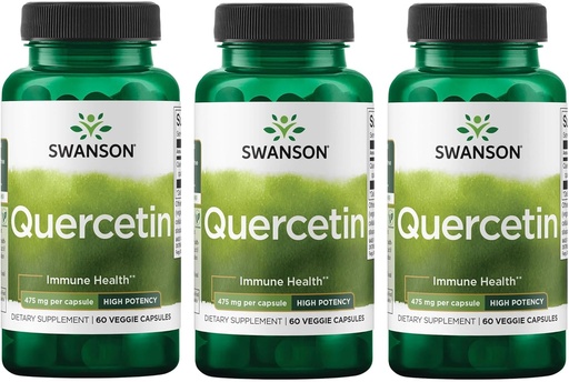 [BRSWGAANOIFGME35] Swanson High Potency Quercetin - Antioxidant Defense - (60 Veggie Kapseln) 3 Pack
