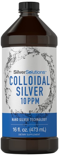 [BRSRMAADCQPRS3TH] Carlyle Colloidal Silver Liquid | 10 PPM | 16 fl. Oz (473 mL) | with Nano Silver Technology Solutions | Vegetarian, Non-GMO, Gluten Free Supplement