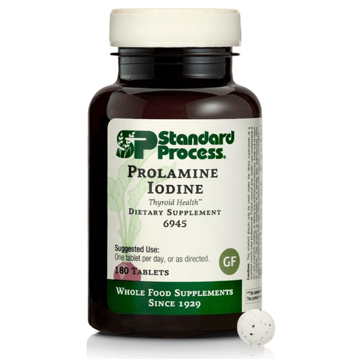 [BRSWGEIHCB5QYHLU] Standard Process Prolamine Iodine Thyroid Health Dietary Supplement - Vegan, Gluten-Free, Non-Dairy, & Non-Soy - Essential Endocrine Support - 180 Tablets