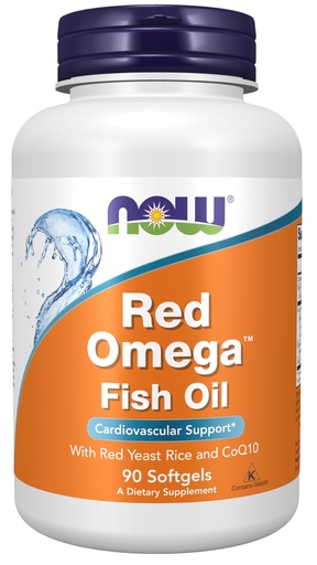 [BRSWIYL2C4GGIDDK] NOW Foods Supplements, Red Omega™ with CoQ10 30 mg and Omega-3 Fish Oil, Cardiovascular Support*, 90 Softgels