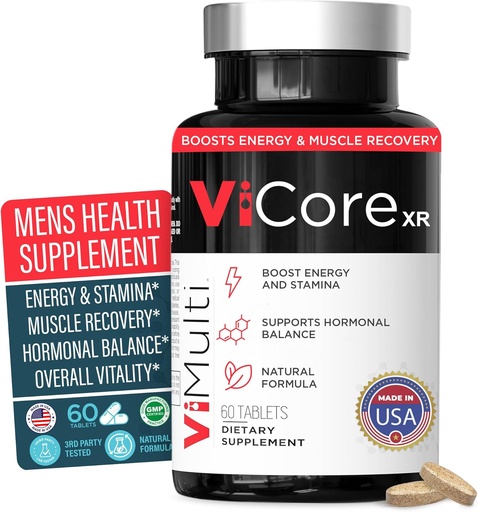 [BRSWKHQRDMGBWGYY] ViCore Premium Men’s Herbal Supplement – Tongkat Ali (Longjack), Maca Root, Panax Ginseng, Zinc & L-Arginine – Supports Energy, Stamina, Immune Health & Men’s Wellness – 60 Capsules