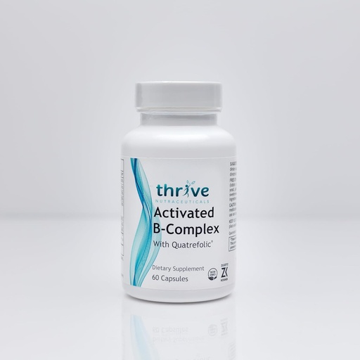 [BRSRAZAKBV7WY3LG] Thrive Nutraceuticals Activated B-Complex with Quatrefolic - 60 Non-GMO Capsules - Kosher Dietary Supplement for Optimal Health - Free of Yeast & Gluten, Supports Energy & Cognitive Function