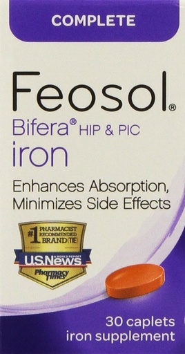 [BRSWIEYCDEORU33A] Feosol Complete with Bifera,30 Count (Pack of 2)