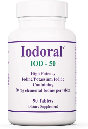 [BRSWKHD6BEFQK3LH] Optimox Iodoral 50 mg Tambahan - Potasium Iodide Tablet, Thyroid Dukungan, Daily Vitamin dan Mineral, Solusi Iodium Lugol - 90 Count