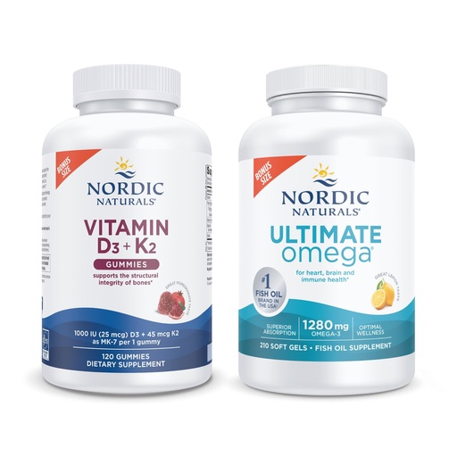 [BRSROZI6AAHB6C32] Nordic Naturals Starter Pack - Vitamin D3+K2 Gummies, Ultimate Omega