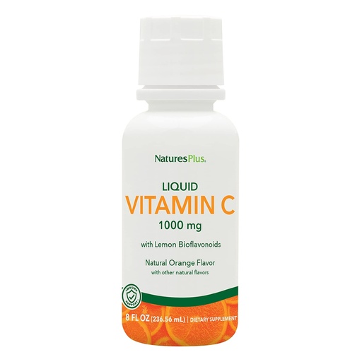 [BRSWIYT6CQBQEAL6] NaturesPlus Liquid Vitamin C - 1000 mg, 8 fl oz - with Lemon Bioflavonoids - Vegetarian, Gluten Free - 8 Servings