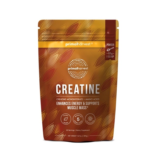 [BRSRAAL5OAPQYYI4] Primal Harvest Creatine Powder Supplement for Men and Women's Fitness, Workouts, and Muscle Growth, to Help Promote Recovery, Strength, Energy, and Endurance (1)
