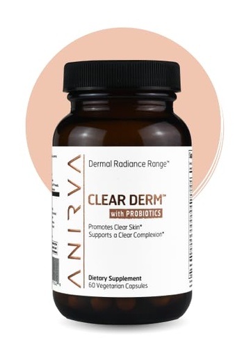 [BRSWGAY7BYFBYC32] Clear Skin Supplement with Zinc & Probiotics for Adults – Supports Hormonal Acne, Breakouts & Rosacea – Acne Pills for Clearer Complexion – Anirva ClearDerm