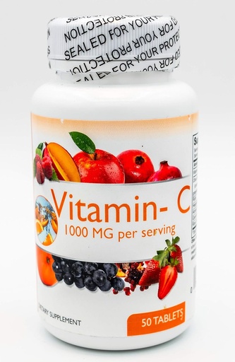 [BRSWGAQQDIDQK335] Vitamin C 1000 MG 50 Tablets and Rose HIPS Support Ear Problems Healthy Eye capillaries Supports Immune Absorption of Iron Good for Seniors Made in USA FDA Registered Facility Gluten F