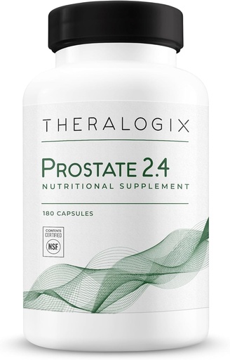 [BRSWYAITBYIRSH35] Theralogix Prostate 2.4 Nutritional Supplement - 90-Day Supply - Prostate Health for Men - Supports Healthy Prostate Tissue - Lycopene, Vitamin D3, Selenium & Vitamin E - NSF Certified - 180 Capsules