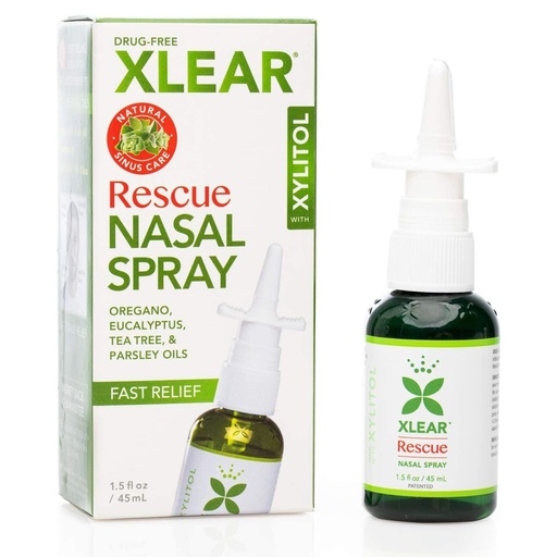 [BRSWIFIFB4HWKDTU] Xlear Rescue Natural Nasal Spray with Xylitol, Oregano and Tea Tree, 1.5 fl oz (Pack of 1)