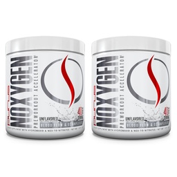 Purus Labs NOXygen Powder Pre-Workout Accelerator | Nitric Oxide Booster & Oxygen Amplifier | Hydromax Glycerol & NO3-T Nitrates | 40 Servings, Pack of 2 (Unflavored)