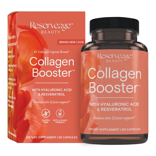 [BRSWIYAKCIOBCA3K] Reserveage Beauty Collagen Booster - Supplement for Skincare & Joint Health - Supports Healthy Collagen Production for Women - 60 Capsules (30 Servings)
