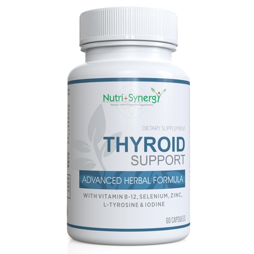 [BRSROAL2OR5BAFIY] Thyroid Support - with L-Tyrosine, Iodine, Vitamins & Minerals. Supports Healthy Thyroid Function, Energy, Mood & Focus. 60 Capsules.