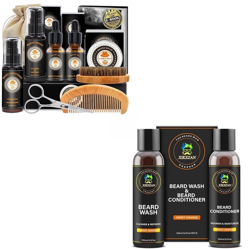 [BRSROBIBAQPG2YLG] XIKEZAN Gifts for Men w/Beard Kit and Beard Shampoo and Conditioner Set