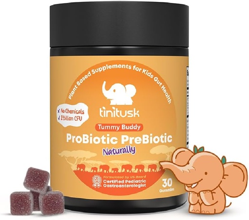 [BRSRAFIPBMNRQCT4] Tummy Buddy Kids Probiotic Gummies 3 in 1 Probiotics Prebiotic & Postbiotic for Digestive Health & Immune Support for Kids – Vegan, Gluten and Allergen Free