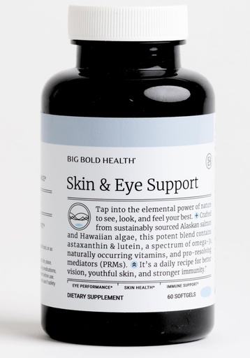 [BRSRMZL4CEFBQCLK] BIG BOLD HEALTH Skin & Eye Support - Omega-3 Complex with Alaskan Salmon Oil, DHA, Astaxanthin & Lutein for Healthy Eyes & Skin - 60 Softgels