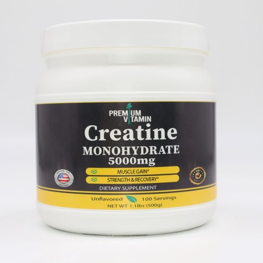 [BRSROBAQDEIGA3TX] Creatine Monohydrate Powder - Muscle Gain & Recovery - Pure Unflavored Creatine Powder - 5g Per Scoop - 5000mg Per Serving - Creatine Supplement for Men & Women - 500 Grams