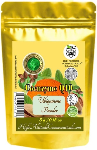 [BRSWKGQLDJ7AC3QV] 5g Coenzyme Q10 (Ubiquinone, Coq10) Powder Cosmetic Antioxidant Firming Skin Care, Make DIY Liquid Face Serum, Cream, Lotion, Moisturizer, Tighten Sagging Skin, Improve Stretch Marks Appearance