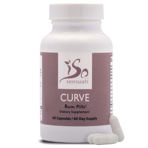 [BRSWIG3ZBUCBQADO] IsoSensuals Curve Butt Enhancement Pills - Bum Bum Booty Pills for Bigger Butt. 60 Easy to Swallow Capsules