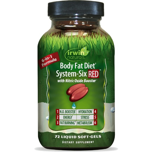 [BRSWGZT3AEJRQGY4] Irwin Naturals Body Fat Diet System-Six RED – 72 Liquid Soft-Gels