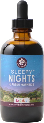 [BRSWYEIDCIHAIDLH] WishGarden Herbs Sleepy Nights for Kids - All-Natural Herbal Sleep Aid Tincture Without Melatonin, Organic Sleep Supplement with Passionflower & Scullcap, Supports Safe and Restful Deep Sleep, 4oz