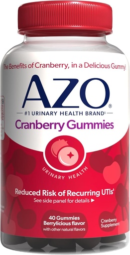 [BRSWIB3YOMCQG3DK] AZO Cranberry Urinary Tract Health Gummies Dietary Supplement 2 Gummies = Glass Cranberry Juice Təchiz edir