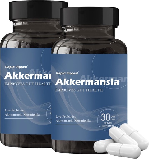 [BRSRAGL2OABWOETJ] Akkermansia Probiotic with Prebiotic Fiber - Verhoogt GLP-1 Productie, Vertraagde Release, Derde-partij getest, 100M AFU Live Strain voor Gut Health voor mannen en vrouwen (2st)